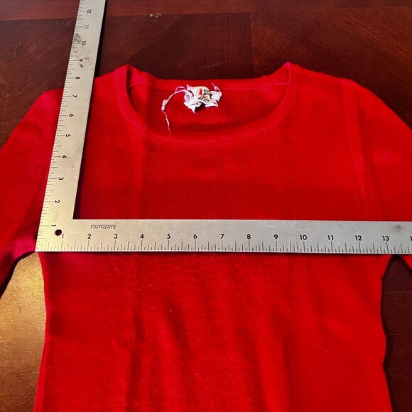 Vintage Crazy‎ Horse Womens Red Long Sleeve Knit Sweater Size S Acrylic/Wool - Picture 4 of 6
